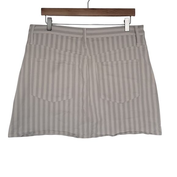 Madewell Stretch A-Line Mini Skirt-Pompano Stripe: Button-Front Edition, 32 - Picture 3 of 8